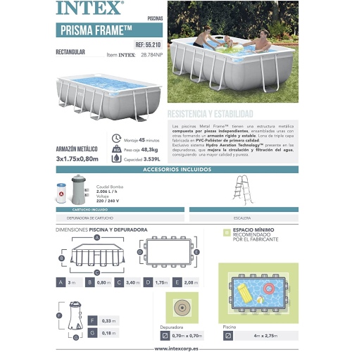 Каркасный бассейн INTEX 26784