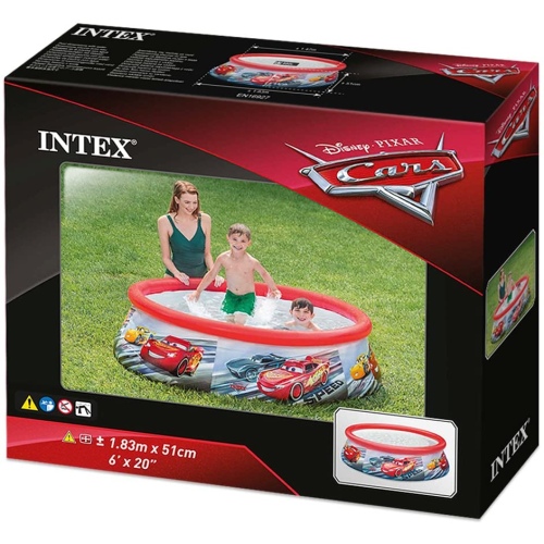Надувной детский бассейн INTEX "Тачки" 183 x 51 см, артикул 28103