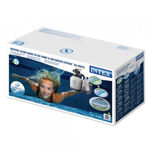 Песочный насос-фильтр + хлоргенератор INTEX "Krystal Clear", 6 м3/ч, артикул 26676