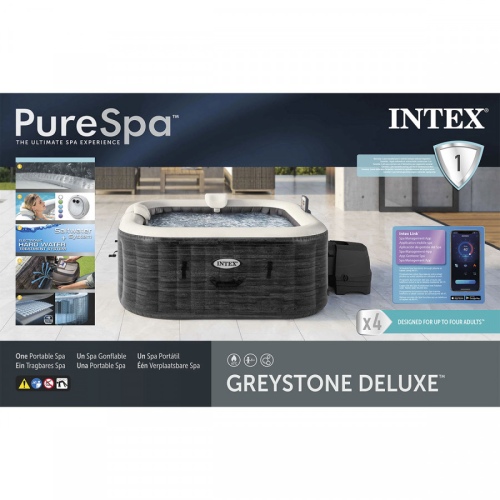 Надувная джакузи INTEX PureSpa Greystone Deluxe - 6 мест 239 x 71 см, артикул 28452