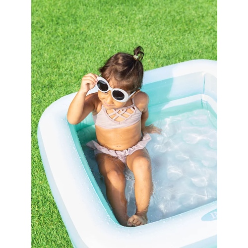  Надувной детский бассейн INTEX Play Box - голубой 86 х 86 х 25 см, артикул 57100