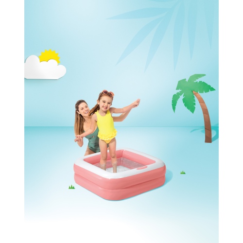  Надувной детский бассейн INTEX Play Box - розовый 86 х 86 х 25 см, артикул 57100