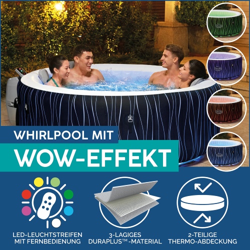 Надувная джакузи Bestway LAY-Z-SPA® LED-Whirlpool Hollywood AirJet™ Ø 196 x 66 cm, артикул 60059