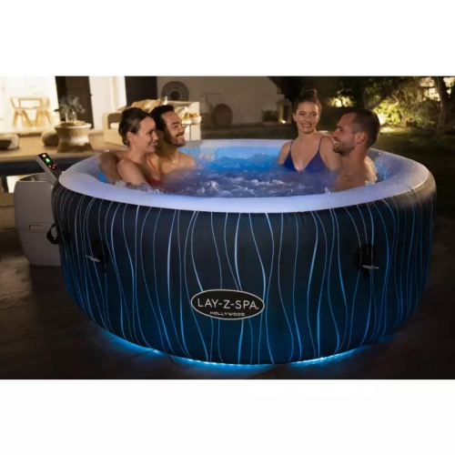Надувная джакузи Bestway LAY-Z-SPA® LED-Whirlpool Hollywood AirJet™ Ø 196 x 66 cm, артикул 60059