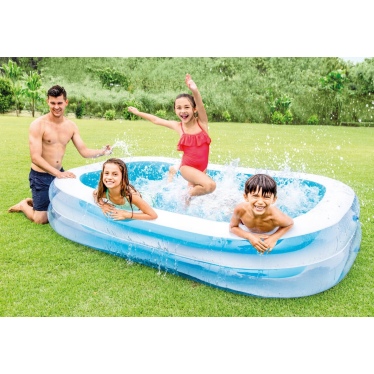 Детский бассейн INTEX "Пирамида" 262 x 175 x 56 см, артикул 56483