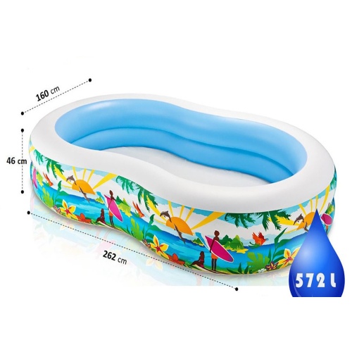 Детский бассейн INTEX "Пляж" 262 x 160 x 46 см, артикул 56490