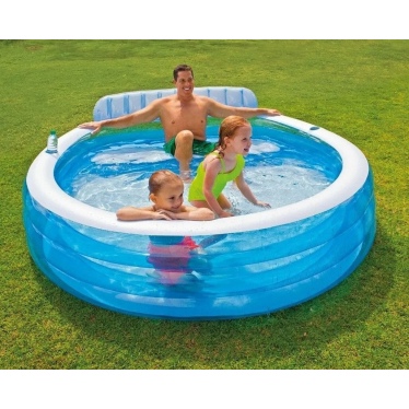Детский бассейн INTEX "Семейный отдых" 224 x 216 x 76 см, артикул 57190