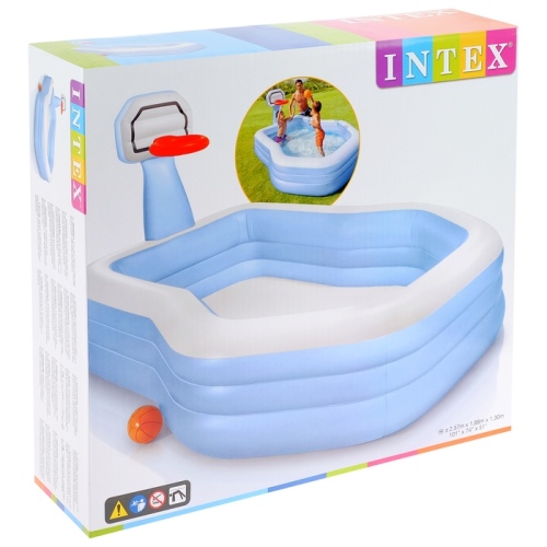 Детский бассейн INTEX "Семейный" 257 x 188 x 130 см, артикул 57183