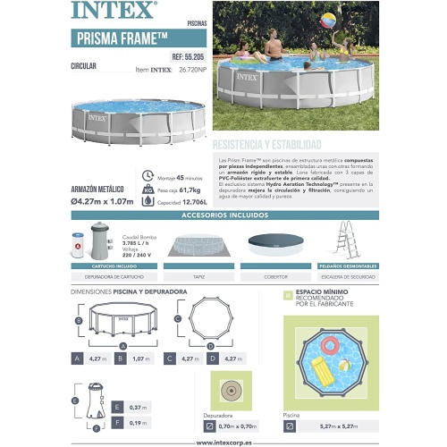 Каркасный бассейн INTEX 26720