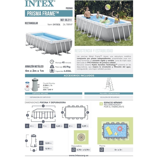 Каркасный бассейн INTEX 26788