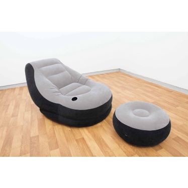 Надувное кресло 99 x 130 x 76 см INTEX с пуфиком 64 x 28 см, артикул 68564