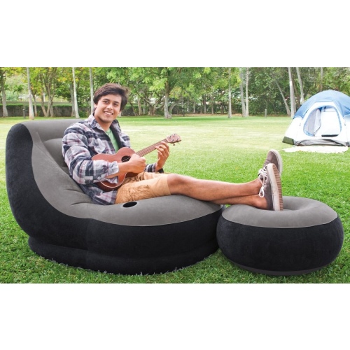 Надувное кресло 99 x 130 x 76 см INTEX с пуфиком 64 x 28 см, артикул 68564