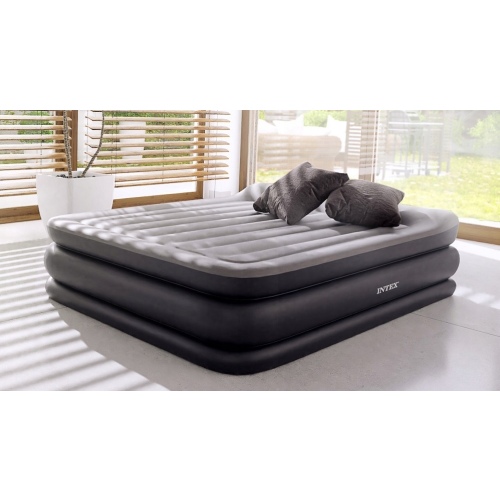 Кровать INTEX надувная 152 x 203 x 42 см, встроенный насос 220V, артикул 64136