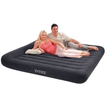 Кровать INTEX надувная 183 x 203 x 25 см с подголовником, без насоса, артикул 64144