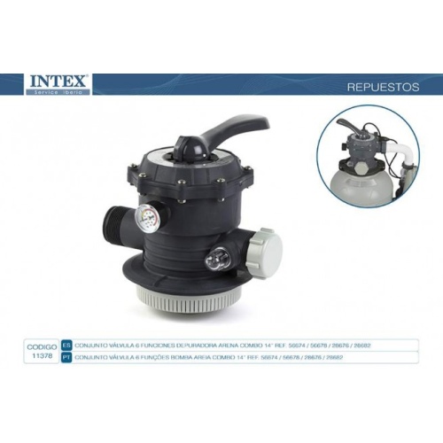 Шестиходовой клапан INTEX для песчаных фильтров 26646/28676, артикул 11378