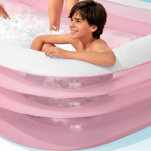 Надувной бассейн INTEX Pink Swim Center 305 x 183 x 56 см, артикул 58487