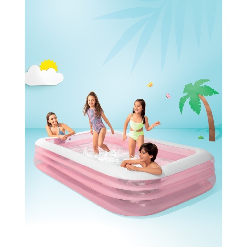 Надувной бассейн INTEX Pink Swim Center 305 x 183 x 56 см, артикул 58487