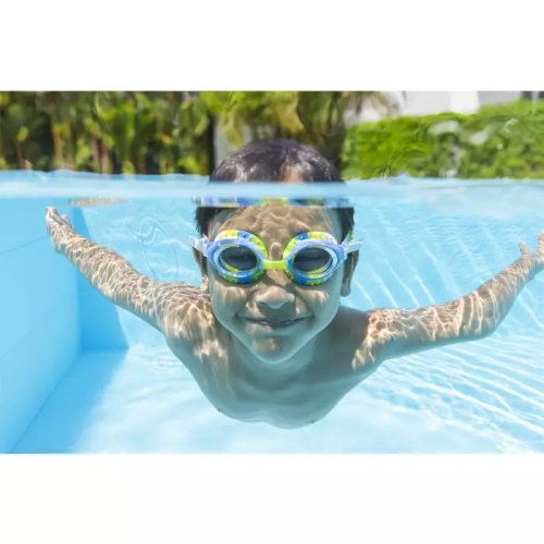 Очки для плавания Bestway Summer Swirl зеленые для детей от 3 лет, артикул 21099