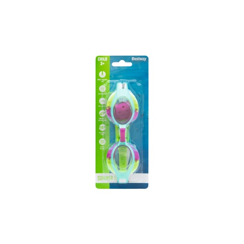 Очки для плавания Bestway Summer Swirl розовые для детей от 3 лет, артикул 21099