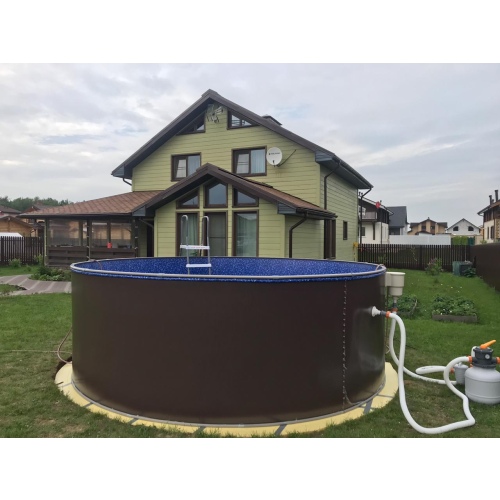 Бассейн Лагуна 4.5 х 1.25 м (врезной скиммер + форсунка) арт. 45011 / 2 - коричневый