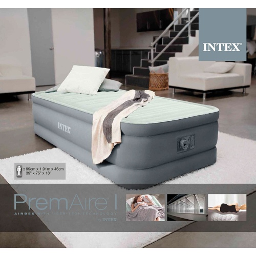 Кровать INTEX надувная 99 x 191 x 46 см, встроенный насос 220V, артикул 64902