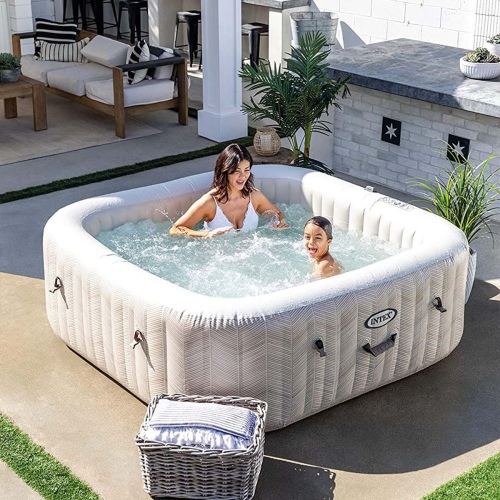 Надувная джакузи INTEX PureSpa Chevron Deluxe - 6 мест, артикул 28472