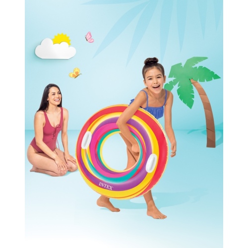  Круг INTEX Звезды 91 см розовый артикул 59256